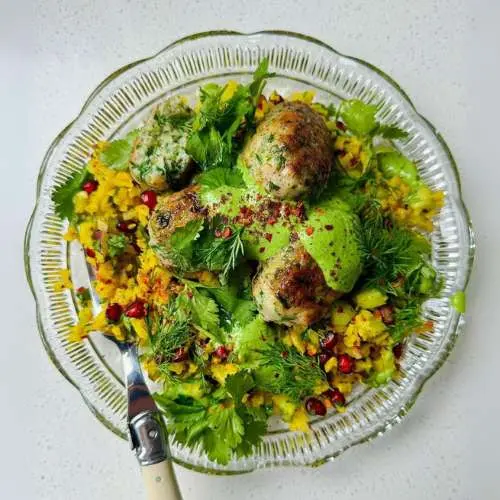 Meatballs on a plate